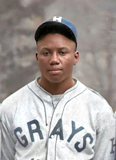 Josh Gibson in Homestead Grays uniform, 1931 (colorized)