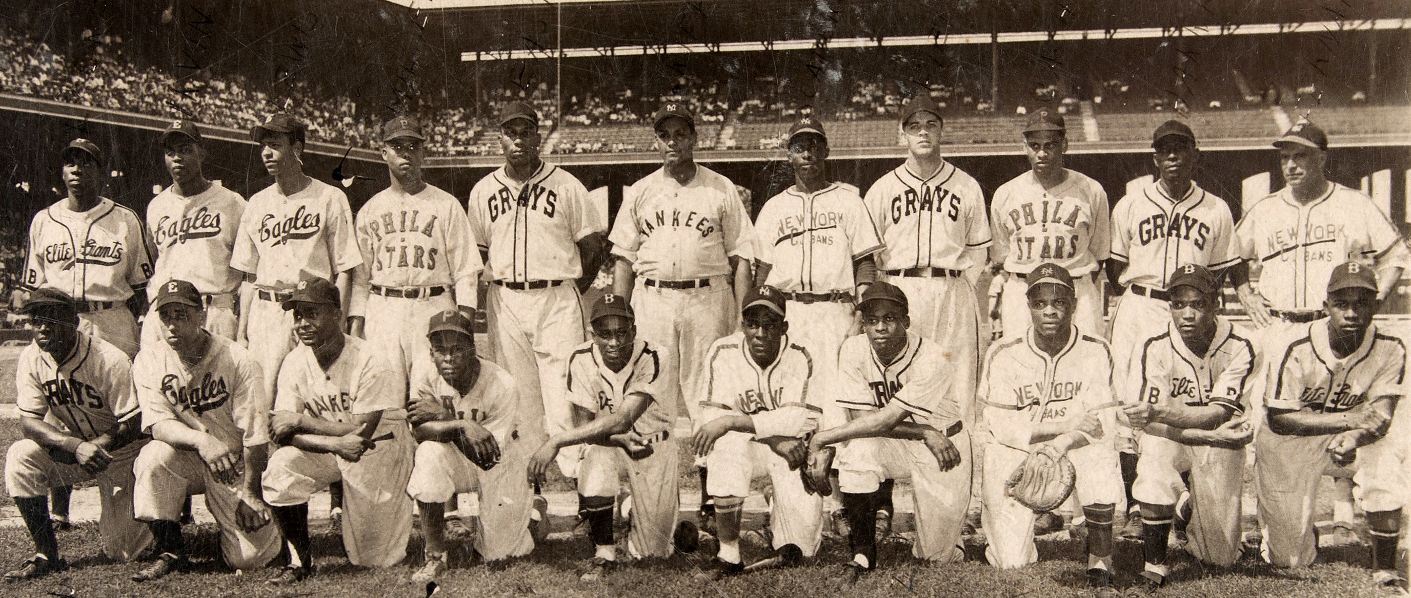 The 1948 Negro League East All-Stars at Comiskey Park, photographed by Ernest C. Withers